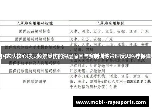 国家队核心球员频繁受伤的深层原因与赛制训练管理反思医疗保障